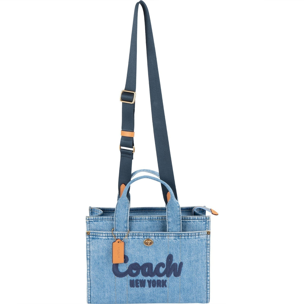 Coach Denim Cargo Tote Handbag